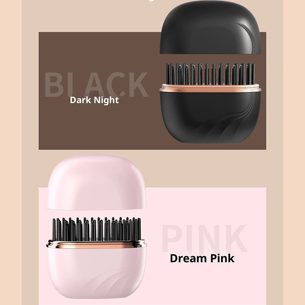 Wireless Rechargeable Hair Straightener Brush Portable Mini Electric Heating Comb Anti-Scald Multifunctional Hair Care Tool