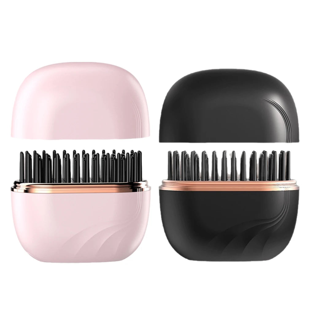 Wireless Rechargeable Hair Straightener Brush Portable Mini Electric Heating Comb Anti-Scald Multifunctional Hair Care Tool