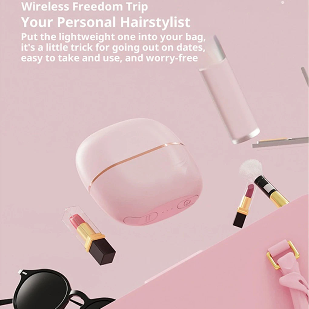 Wireless Rechargeable Hair Straightener Brush Portable Mini Electric Heating Comb Anti-Scald Multifunctional Hair Care Tool