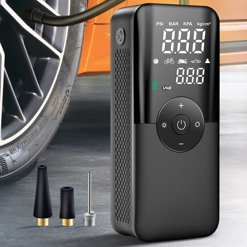 CARSUN Portable Rechargeable Air Pump – Car & Bike Inflator